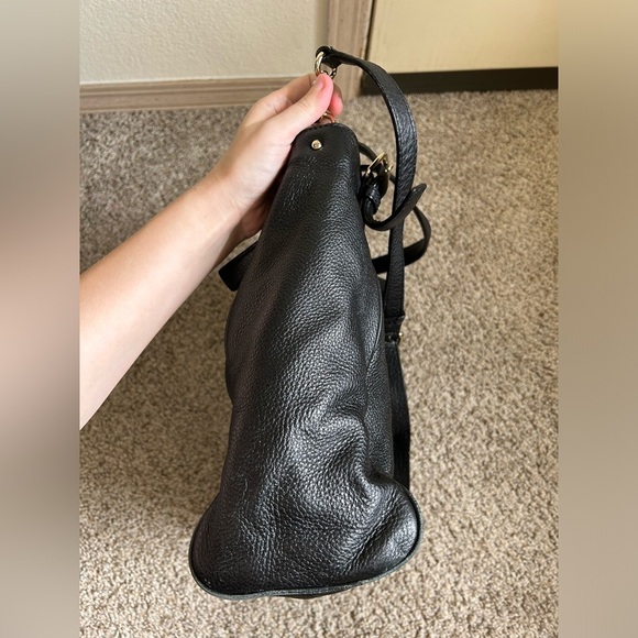 Kate Spade New York Cobble Hill Peters Pebbled Black Leather Women’s Travel Tote - Picture 4 of 16